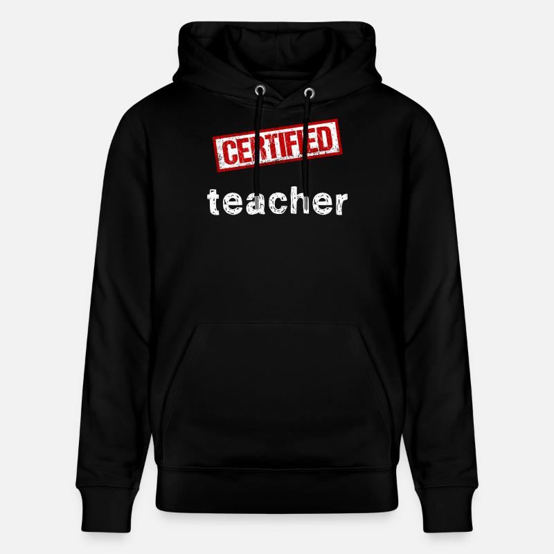 Enseignant certifié - Graphismes estampés - Sweat à capuche bio CRUISER Stanley/Stella Unisexe - noir