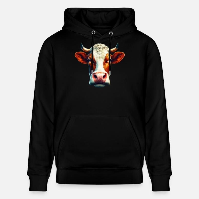Vache - Sweat à capuche bio CRUISER Stanley/Stella Unisexe - noir