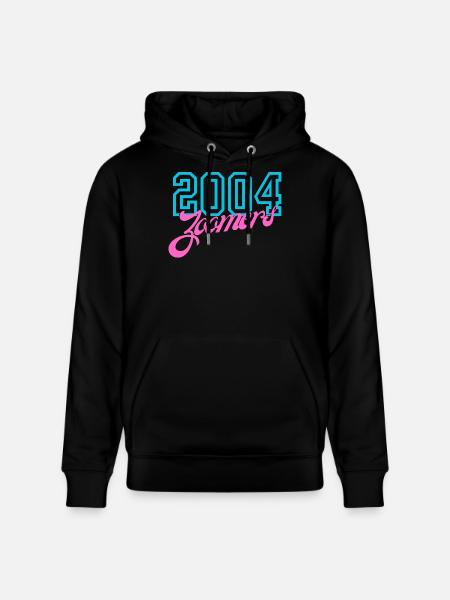 2004 Zomers Retro Neon Tee - Stanley/Stella CRUISER Unisex Organic Hoodie - black