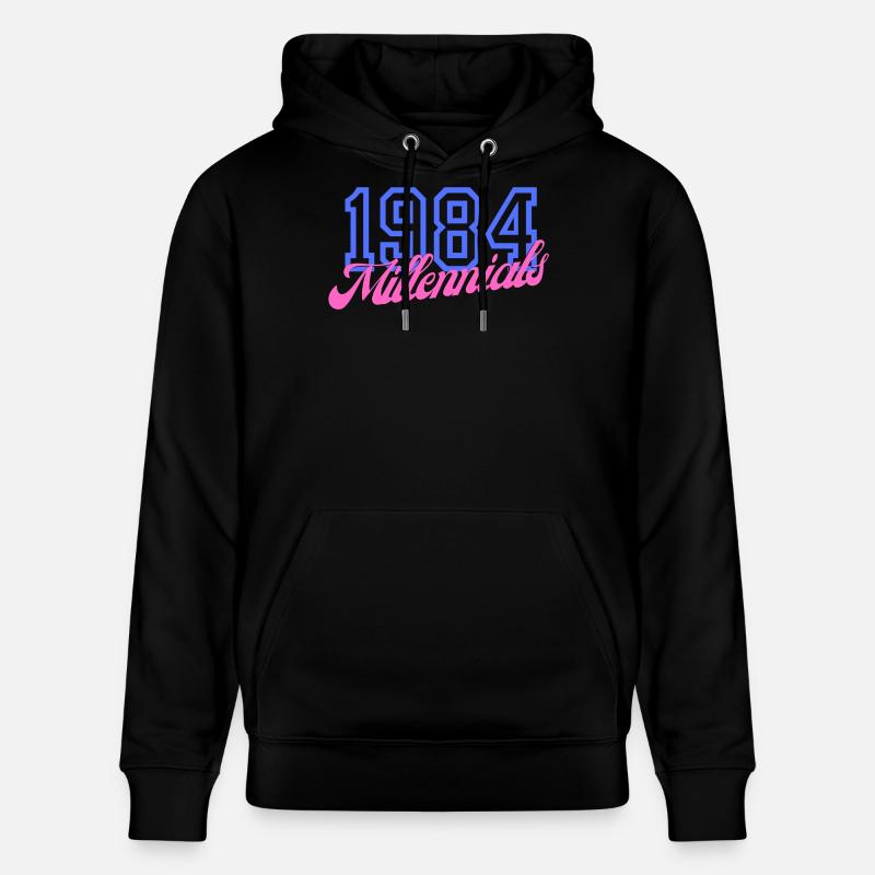 Millésime Année 1984 Impression d’art numérique - Sweat à capuche bio CRUISER Stanley/Stella Unisexe - noir