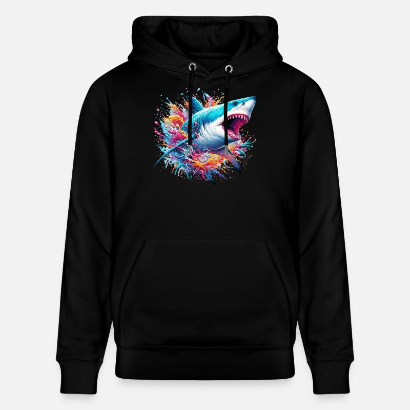 Requin - Sweat à capuche bio CRUISER Stanley/Stella Unisexe - noir