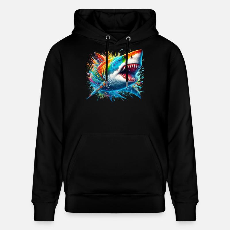 Requin - Sweat à capuche bio CRUISER Stanley/Stella Unisexe - noir