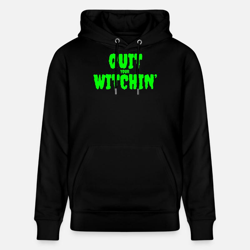 Spooky Green Witching Quit Design - Stanley/Stella Unisex Bio-Hoodie CRUISER  - Schwarz