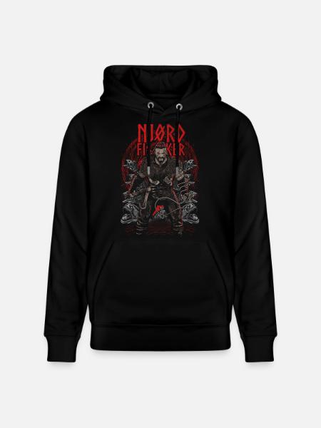 Njørd Fisker - Viking - red - Stanley/Stella Unisex Bio-Hoodie CRUISER  - Schwarz