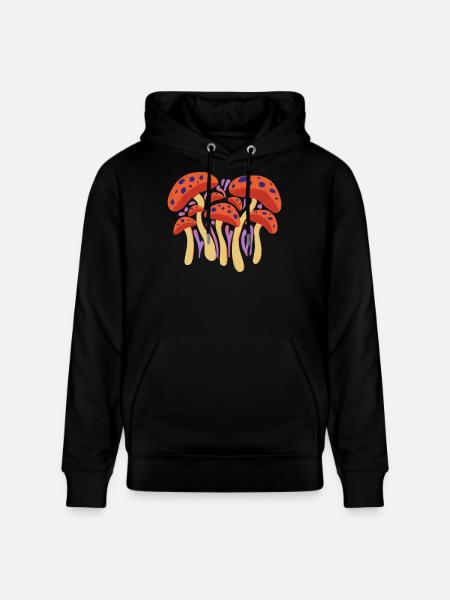 Waldpilz Truppe in Rotgelb - Stanley/Stella Unisex Bio-Hoodie CRUISER - Schwarz