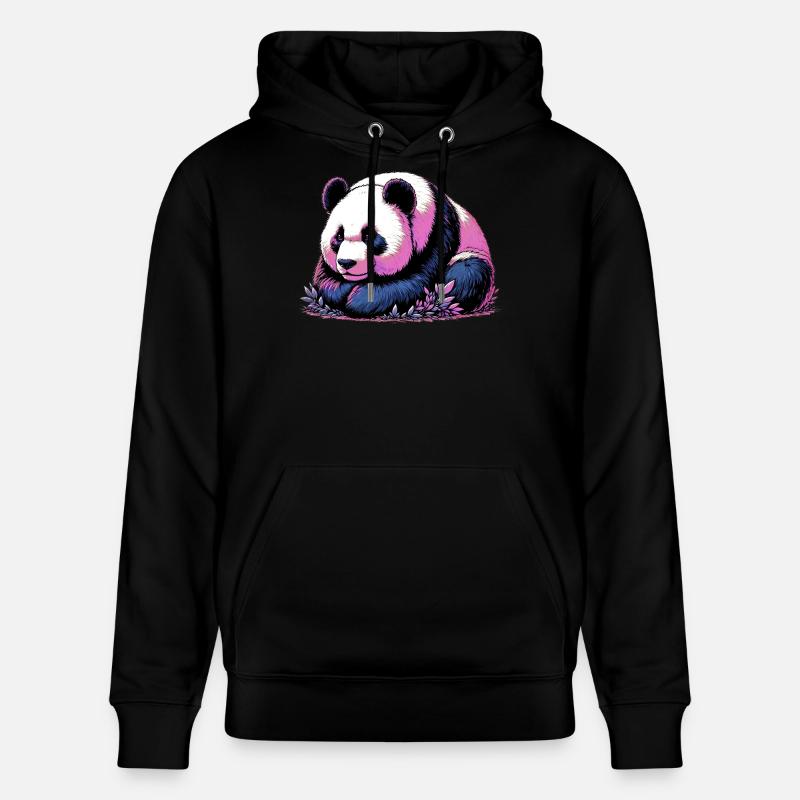 Panda - Stanley/Stella Unisex Bio-Hoodie CRUISER - Schwarz
