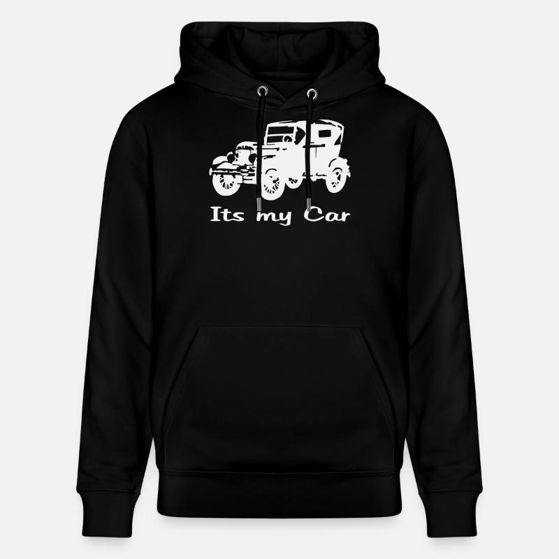 Oldtimer Motiv mit Schrift - Stanley/Stella Unisex Bio-Hoodie CRUISER  - Schwarz