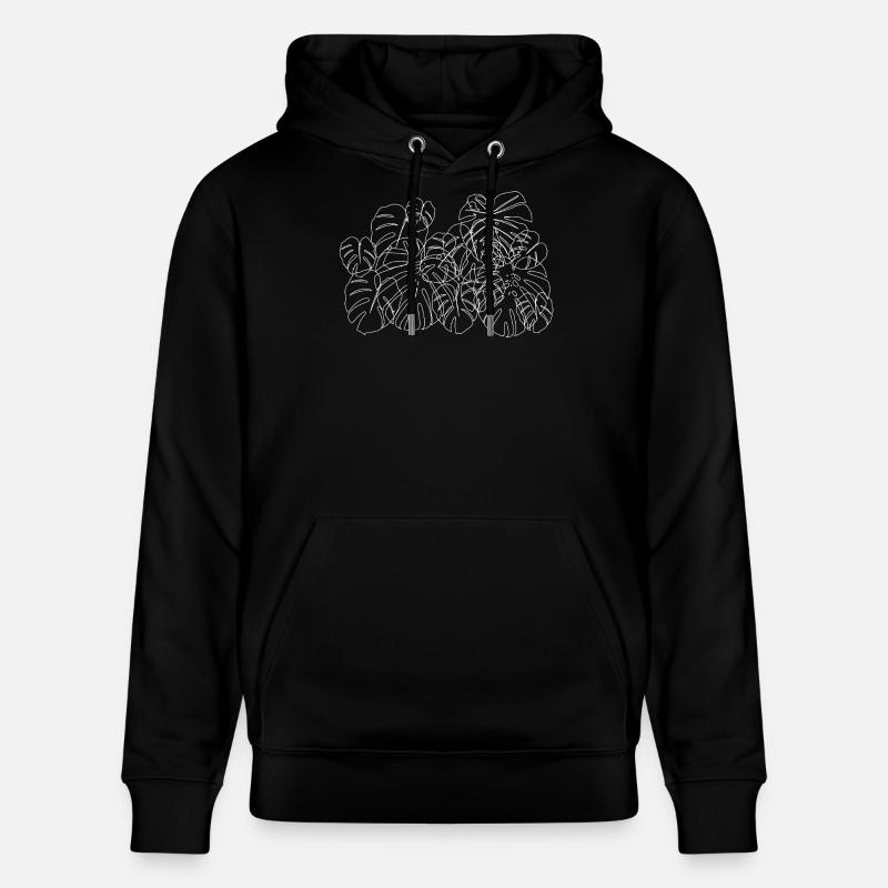Feuilles tropicales de Monstera - Sweat à capuche bio CRUISER Stanley/Stella Unisexe - noir