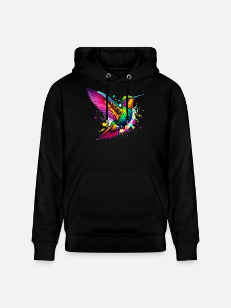 Hummingbird - Stanley/Stella CRUISER Unisex Organic Hoodie - black