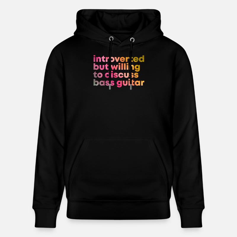 guitare basse - Sweat à capuche bio CRUISER Stanley/Stella Unisexe - noir