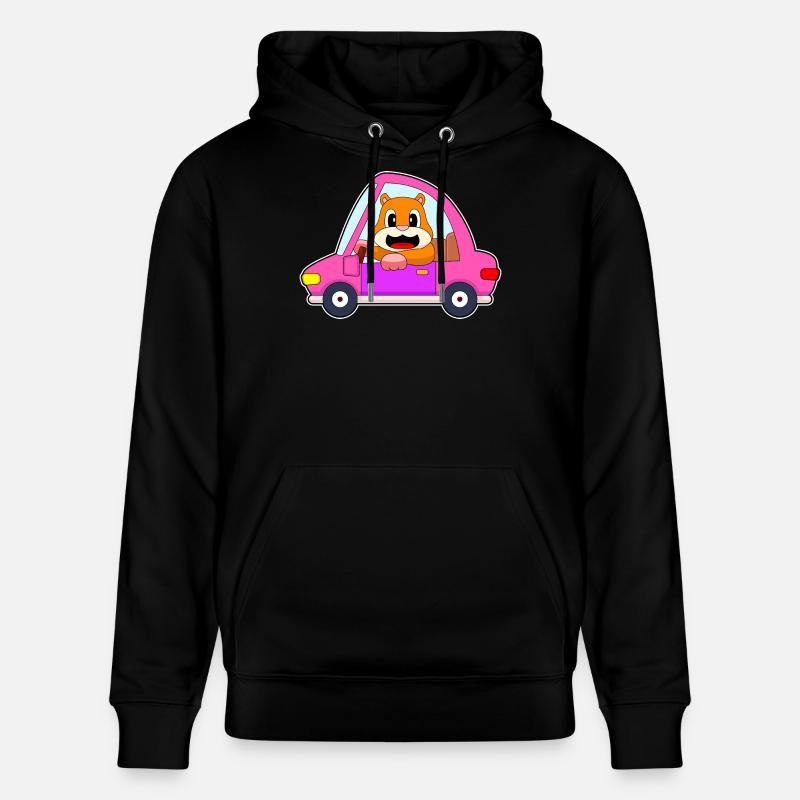 Voiture hamster - Sweat à capuche bio CRUISER Stanley/Stella Unisexe - noir