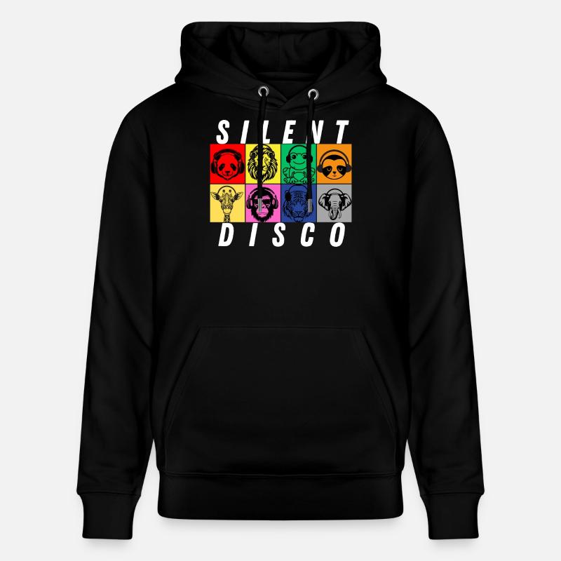 Discothèque silencieuse - Sweat à capuche bio CRUISER Stanley/Stella Unisexe - noir