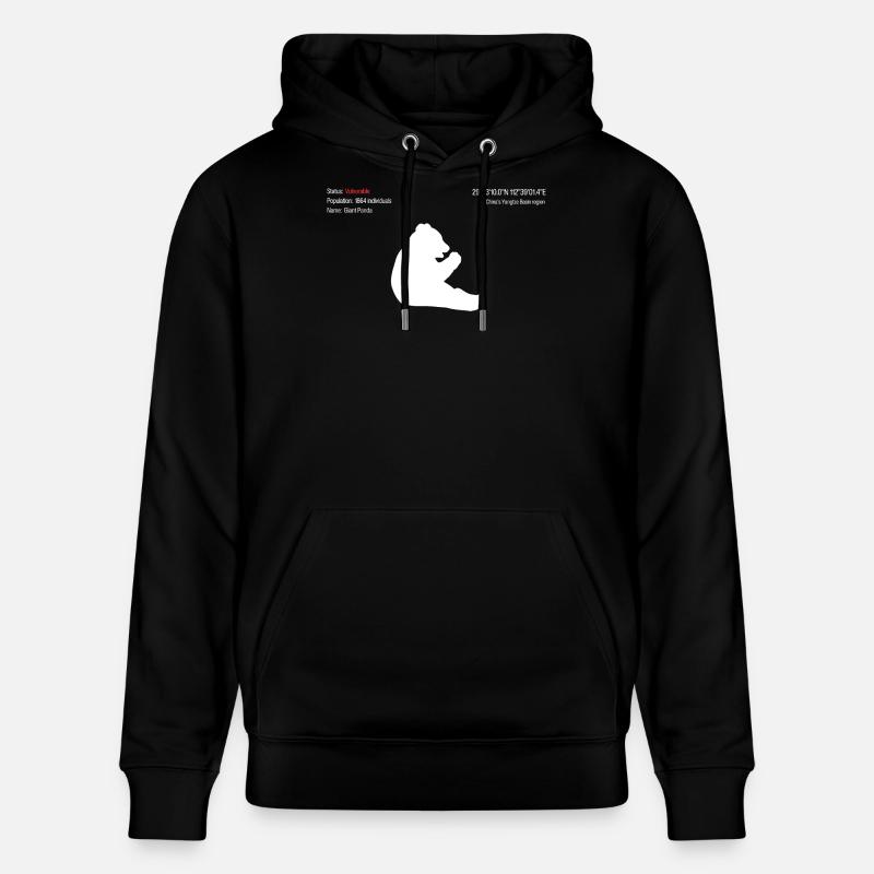 Panda - Stanley/Stella Unisex Bio-Hoodie CRUISER  - Schwarz