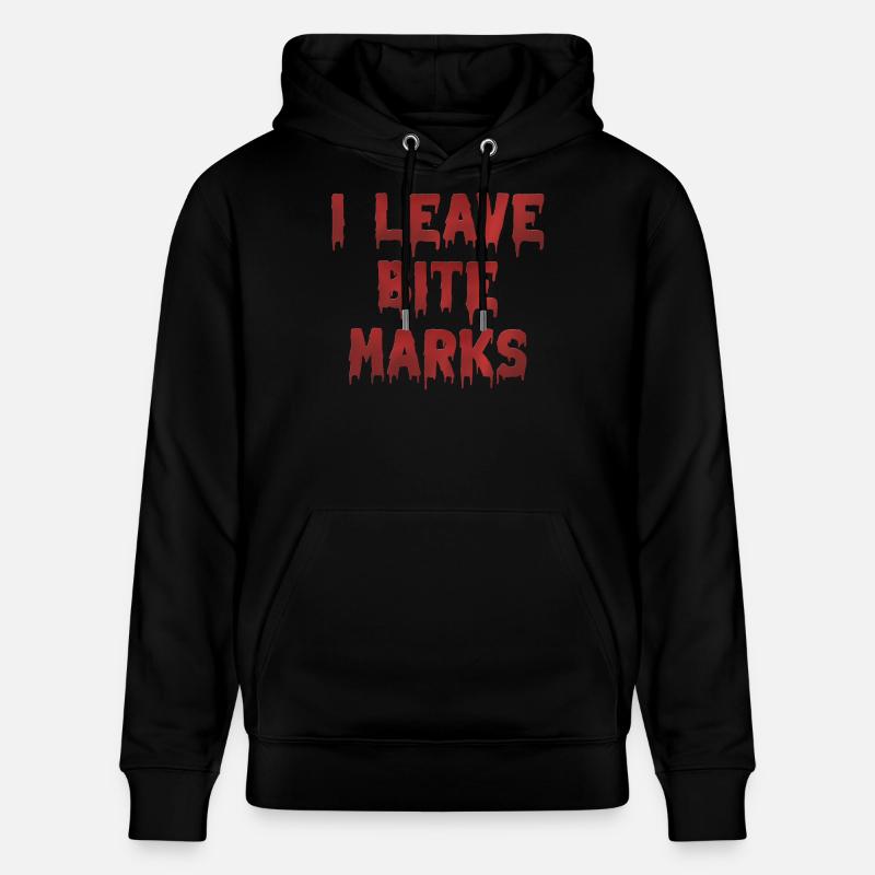 bite marks blutspuren - Stanley/Stella Unisex Bio-Hoodie CRUISER  - Schwarz