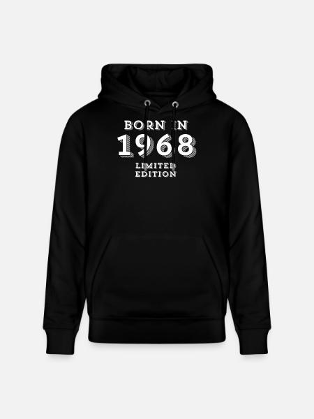 1968, 56 ans, année de naissance - Sweat à capuche bio CRUISER Stanley/Stella Unisexe - noir