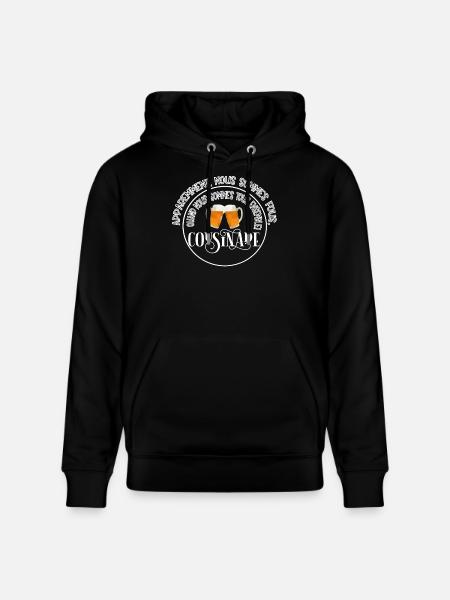 Cousinade + Jahr oder Datum zum Personalisieren - Stanley/Stella Unisex Bio-Hoodie CRUISER  - Schwarz