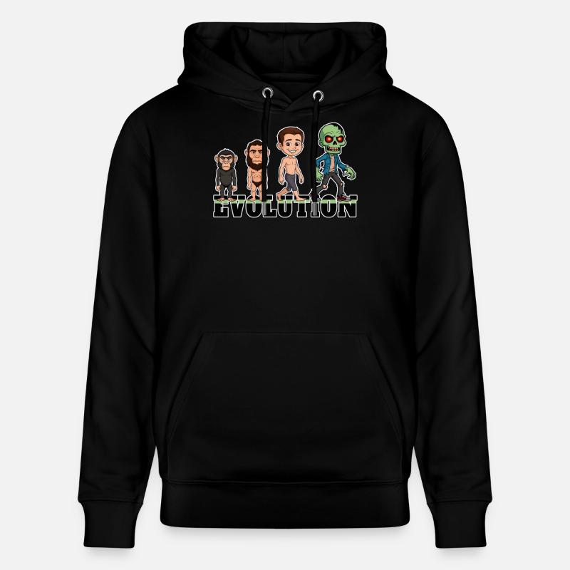 Evolution Zombie - Stanley/Stella Unisex Bio-Hoodie CRUISER  - Schwarz