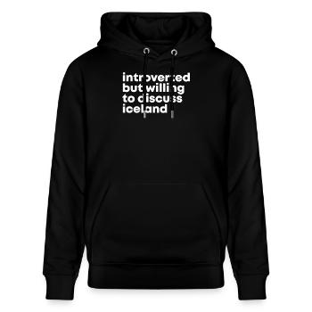Island - Stanley/Stella Unisex Bio-Hoodie CRUISER  - Schwarz - Vorne - Alina (178cm) & Michal (187cm)