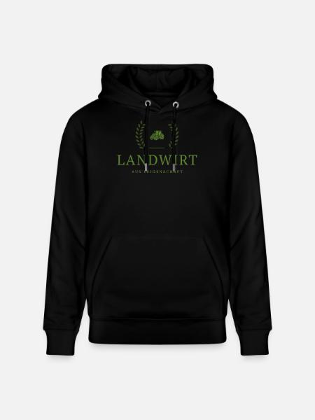 Farmer Passion Emblem - Stanley/Stella CRUISER Unisex Organic Hoodie - black