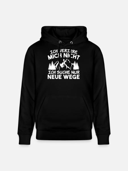 Lustiges Wandern Bergsteiger - Stanley/Stella Unisex Bio-Hoodie CRUISER  - Schwarz