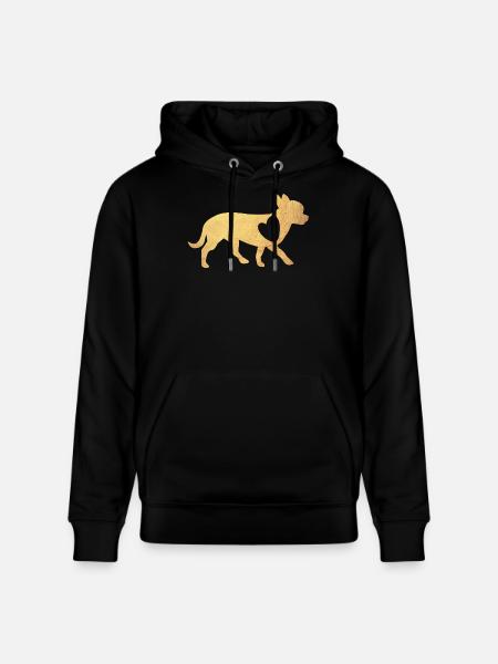 Hjerte Chihuahua Guld Hunde Fan Kærlighed Kærlighed Wauwau - Stanley/Stella CRUISER økologisk unisex-hoodie - sort