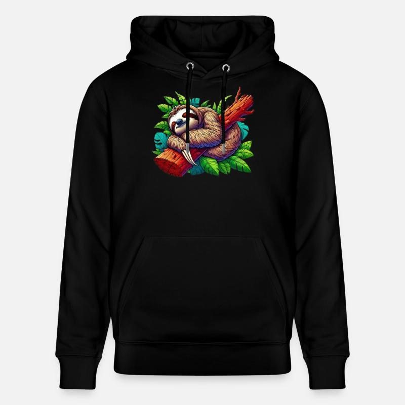 Faultier - Stanley/Stella Unisex Bio-Hoodie CRUISER  - Schwarz