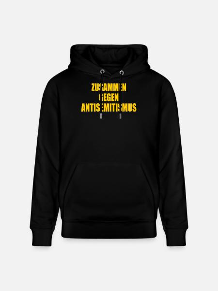 zusammen gegen antisemitismus - Stanley/Stella Unisex Bio-Hoodie CRUISER - Schwarz