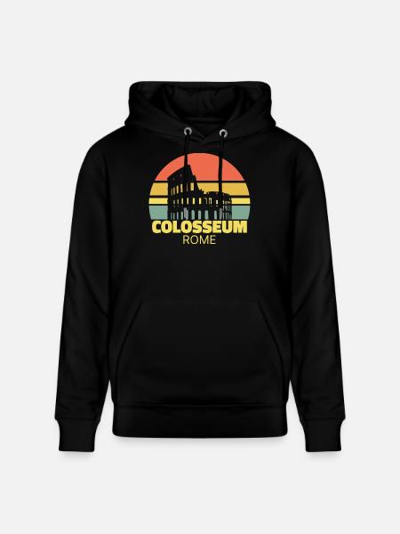 Colosseum Rome Retro Silhouette - Stanley/Stella CRUISER Unisex Organic Hoodie - black