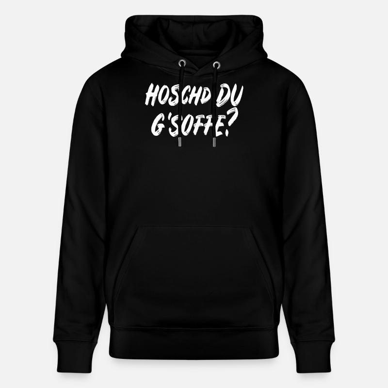 Hoschd du g'soffe? - Stanley/Stella Unisex Bio-Hoodie CRUISER  - Schwarz
