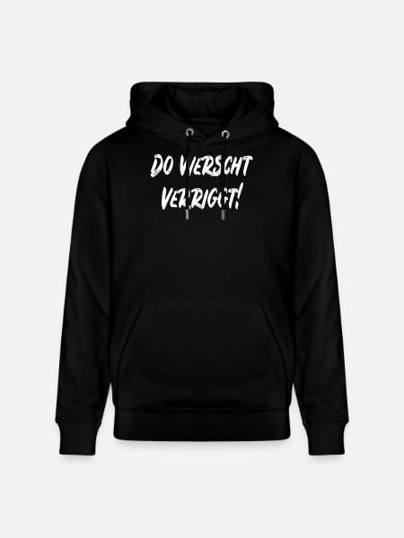 Do werscht verriggt! - Stanley/Stella Unisex Bio-Hoodie CRUISER - Schwarz