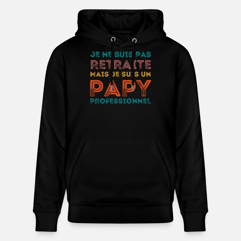 ICH BIN EIN RETRO-PROFI-OPA - Stanley/Stella Unisex Bio-Hoodie CRUISER  - Schwarz