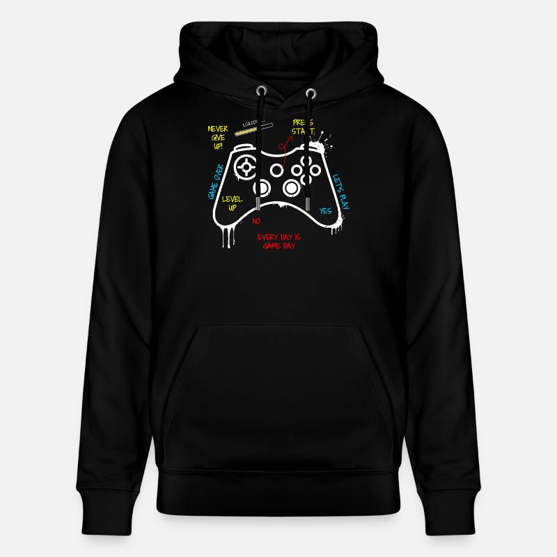 Gamer Controller Graffiti - Stanley/Stella Unisex Bio-Hoodie CRUISER  - Schwarz