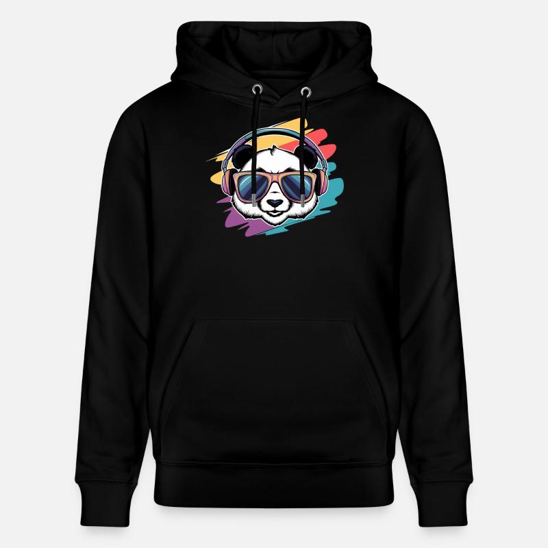 Coole Panda-Vibes - Stanley/Stella Unisex Bio-Hoodie CRUISER  - Schwarz