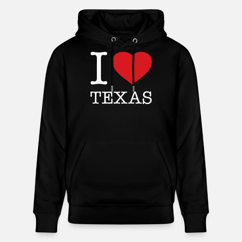 J’ADORE LE TEXAS - Sweat à capuche bio CRUISER Stanley/Stella Unisexe - noir