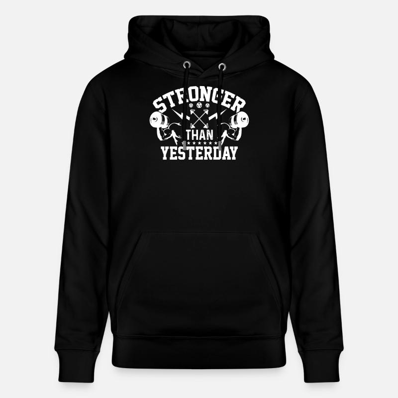 Stärker als gestern - Stanley/Stella Unisex Bio-Hoodie CRUISER - Schwarz
