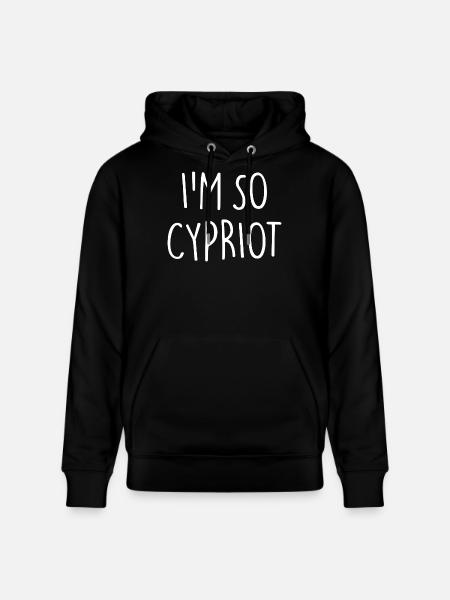 I'M SO CYPRIOT Cyprus - Stanley/Stella CRUISER Unisex Organic Hoodie - black