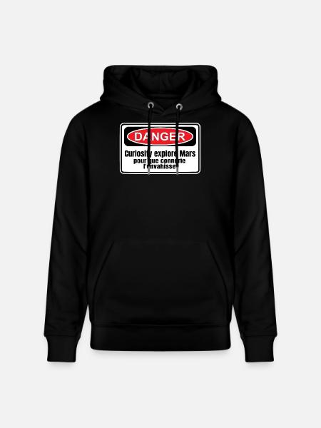 Colonization of Mars - Stanley/Stella CRUISER Unisex Organic Hoodie - black