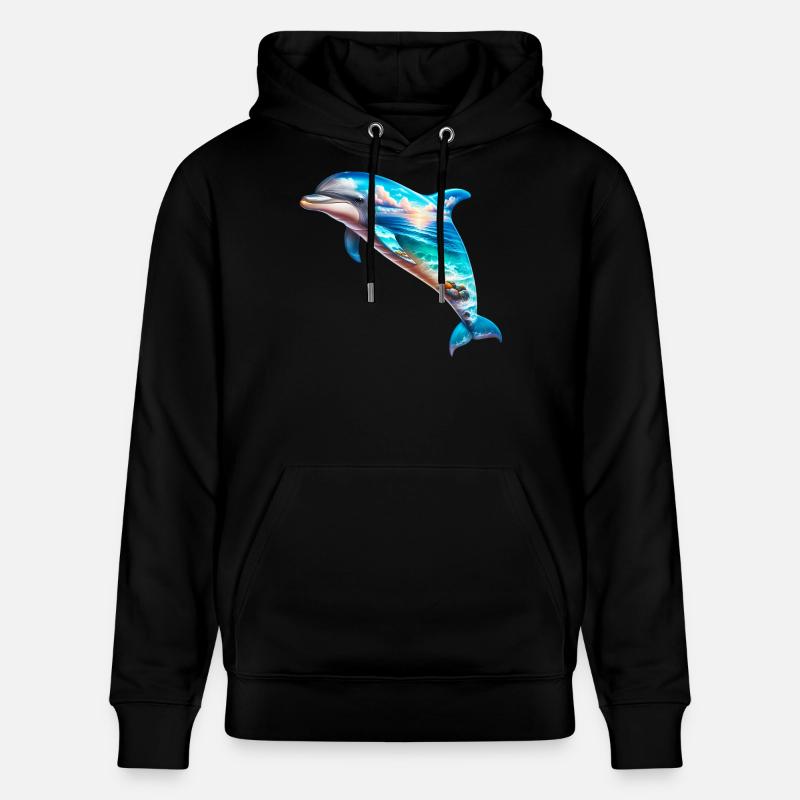 Dauphin - Sweat à capuche bio CRUISER Stanley/Stella Unisexe - noir