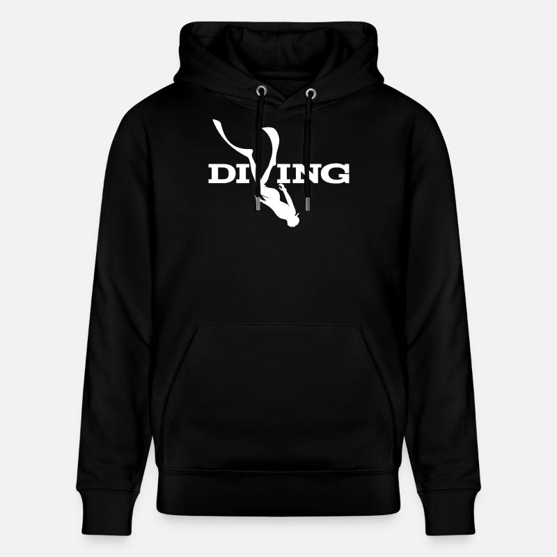 Silhouette de plongée Splash - Sweat à capuche bio CRUISER Stanley/Stella Unisexe - noir