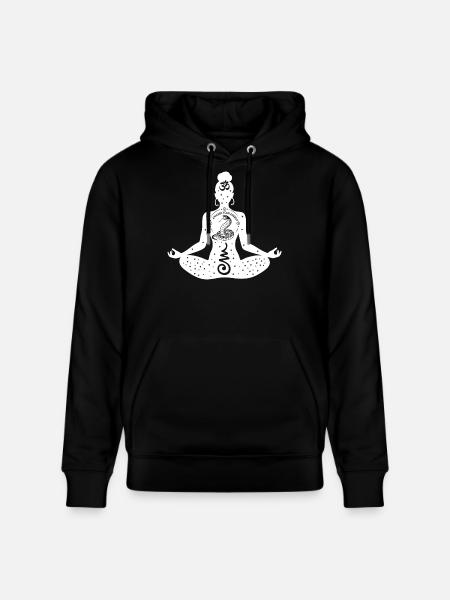 Yoga Art #19 - Stanley/Stella CRUISER Unisex Organic Hoodie - black