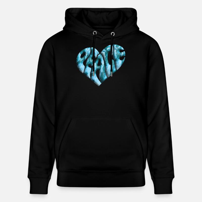Coeur de la Paix 3d Marbré - Sweat à capuche bio CRUISER Stanley/Stella Unisexe - noir
