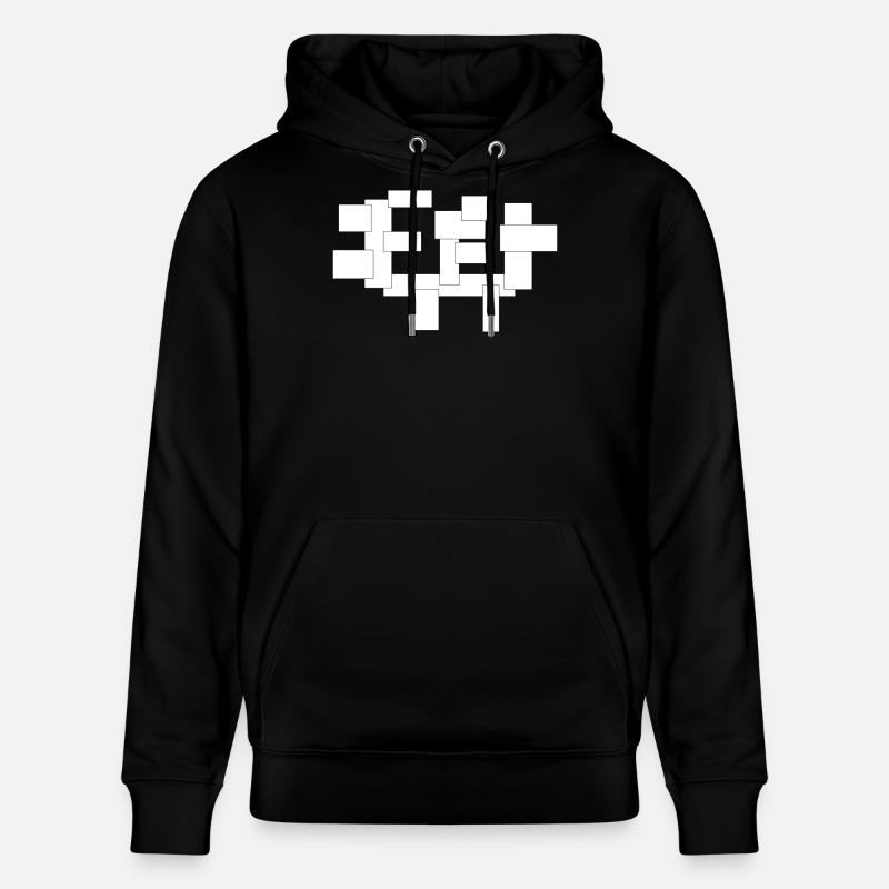 rectangles just squares in composition - Stanley/Stella CRUISER Unisex Organic Hoodie - black