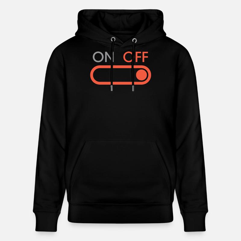 bouton d’arrêt - Jeux et streaming - Sweat à capuche bio CRUISER Stanley/Stella Unisexe - noir