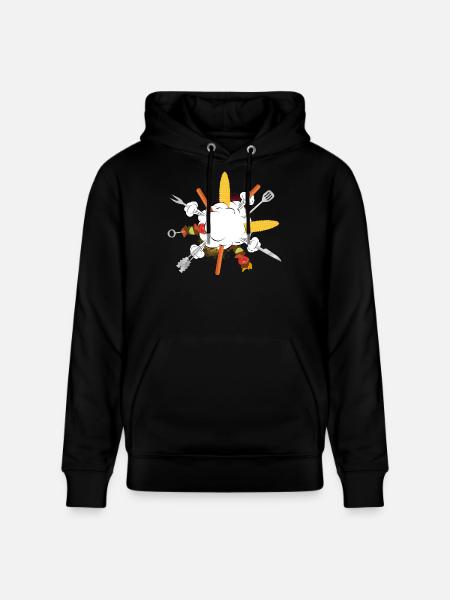 Grill-Explosion – Comic-Motiv für echte Kerle - Stanley/Stella Unisex Bio-Hoodie CRUISER  - Schwarz
