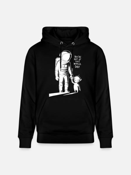 You're galactic, Dad! - Stanley/Stella CRUISER Unisex Organic Hoodie - black