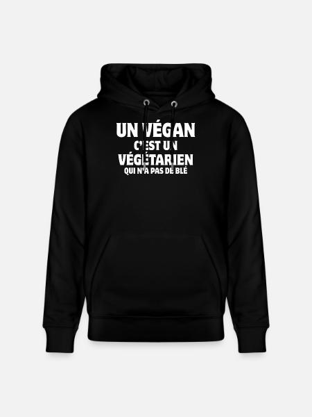 vegan, vegan, vegetarian, food - Stanley/Stella CRUISER Unisex Organic Hoodie - black
