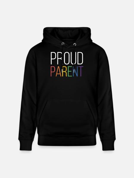 LGBTQ Pride Month - Proud Parent - Stanley/Stella CRUISER Unisex Organic Hoodie - black