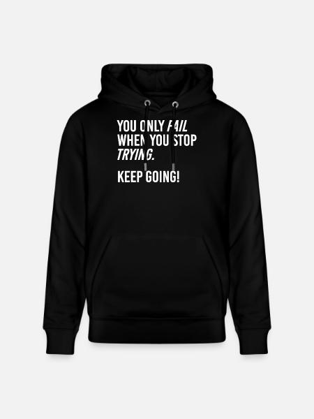 Keep going - Stanley/Stella CRUISER Unisex Organic Hoodie - black