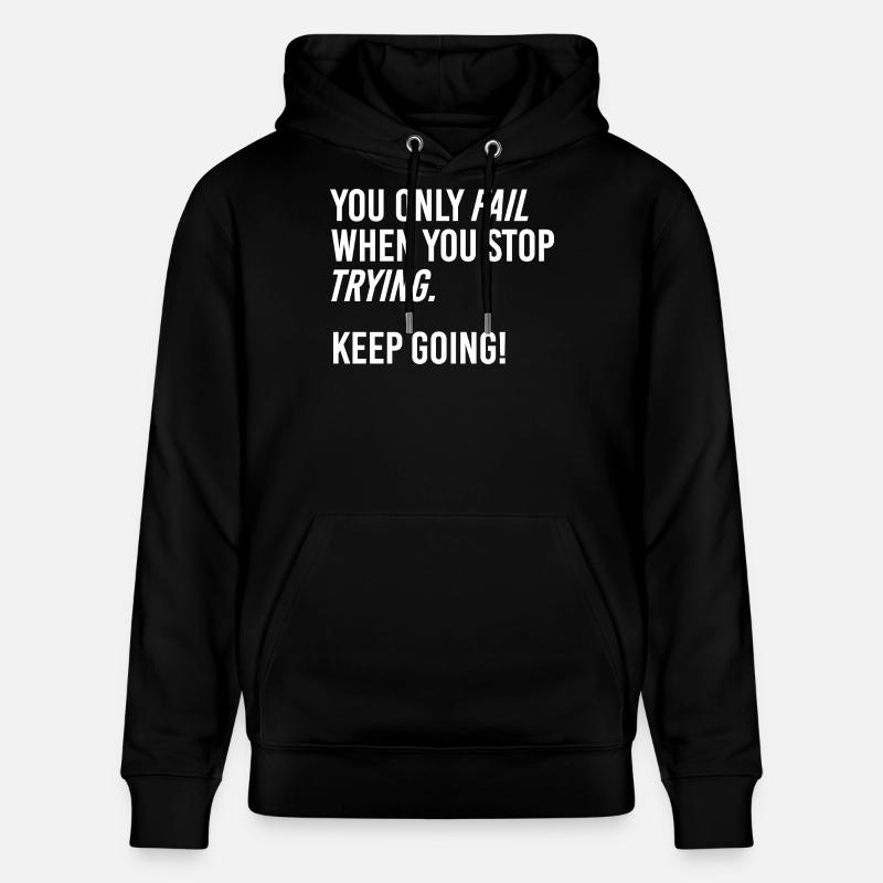 Keep going - Stanley/Stella Unisex Bio-Hoodie CRUISER  - Schwarz