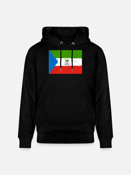 Flag of Equatorial Guinea - Stanley/Stella CRUISER Unisex Organic Hoodie - black